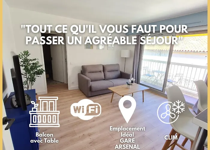 Haute Ville - T2 Cosy Avec Clim & Balcon